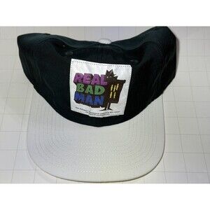 Real Bad Man Snapback Hat Black/Cream "The Diabolical" Adjustable Strap NWT